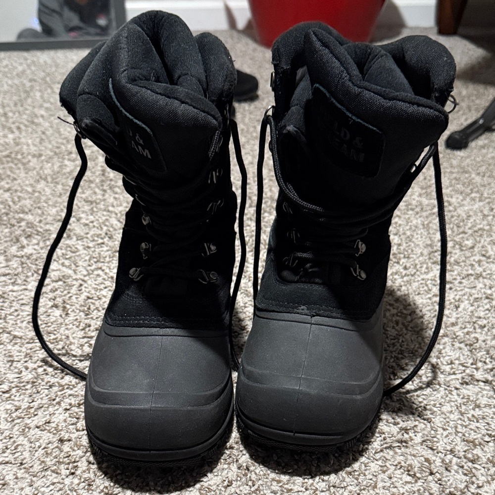 Field & Stream Black and Gray Men's Rain & Snow Boots